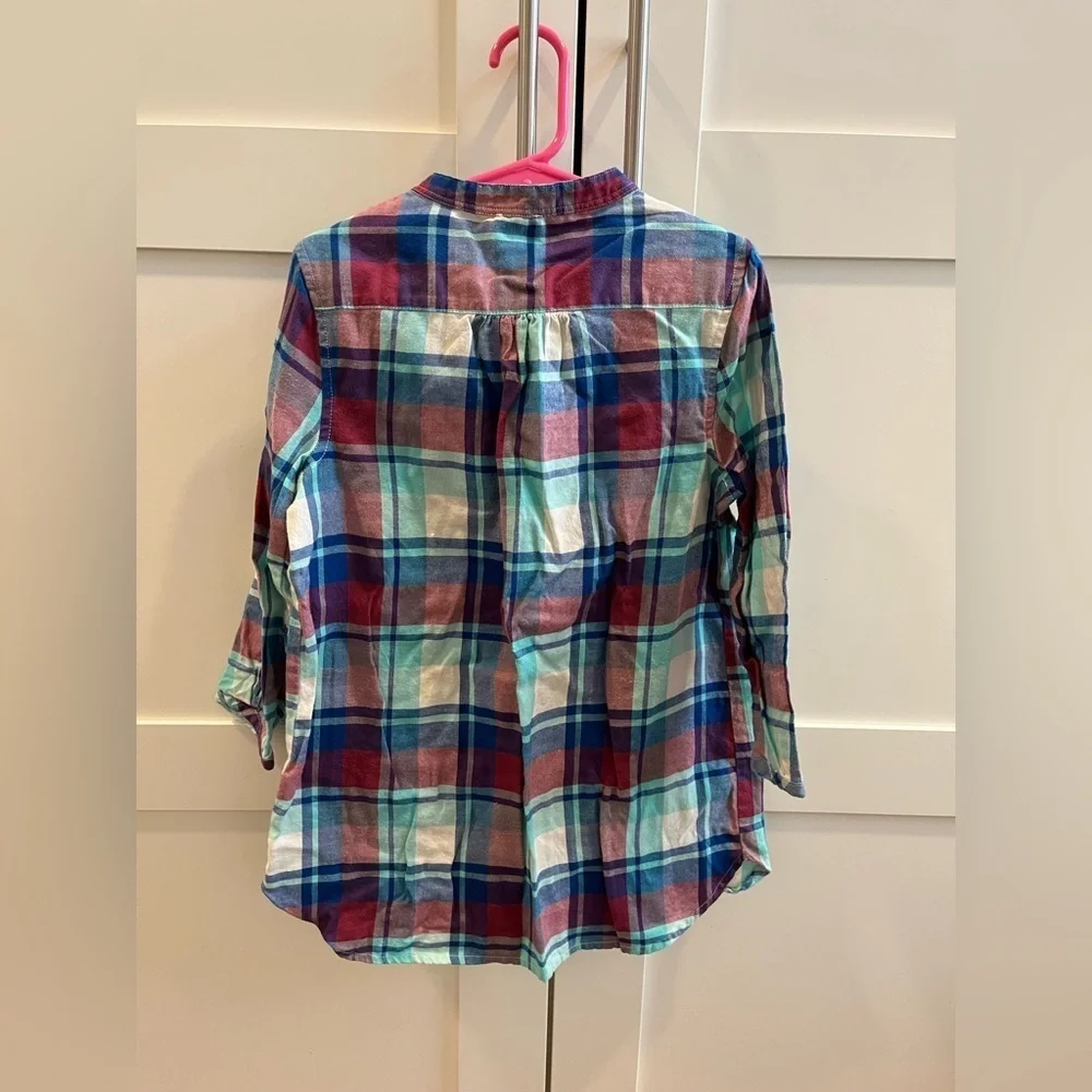 J. Crew crewcuts plaid flannel tunic shirt size 8
